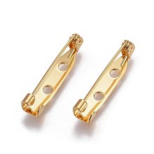 Honeyhandy 304 Stainless Steel Brooch Findings, Golden, 25x5mm, Pin: 0.67mm