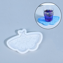 Honeyhandy DIY Cup Mat Silicone Molds, Coaster Molds, Resin Casting Molds, Butterfly, White, 90x130x10mm