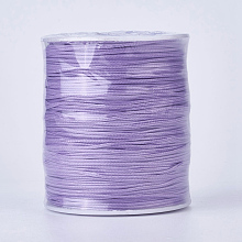 Honeyhandy Korean Waxed Polyester Cords, Lilac, 1mm, about 200yards/roll(600 feet/roll)