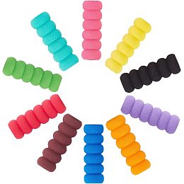 GORGECRAFT 120PCS 10 Colors Soft Foam Pencil Holder Grips Painting Pen Grippers Pencil Cushions Holders Writing Drill Pen Gripper Aid Comfort Point Drill Pen Sleeve Posture Correction Tool for Adults