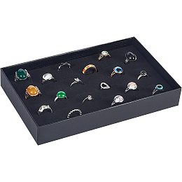 SUNNYCLUE 1Pc 36 Slots Ring Showcase Display Box Ring Organizer Boxes Rings Holders Insert Display Trays Transparent Packing Box for Business Selling Shows Jewelry Rings Earrings Storage Supply