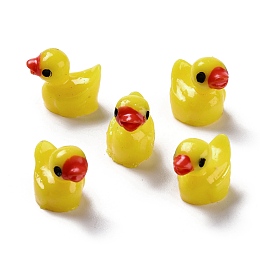 Honeyhandy Duck Plastic Display Ornaments, Micro Landscape Garden Decoration Accessories, Yellow, 14x16x10.5mm