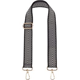 WADORN Wide Purse Strap, 31.5-51.1 Inch Adjustable Crossbody Strap Wide Shoulder Strap Handbag Belt Guitar Straps Nylon Messenger Bag Strap Camera Strap with Alloy Clasps, Black 2