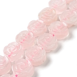 Honeyhandy Natural Rose Quartz Beads Strands, Rose, 14x6mm, Hole: 1.2mm, about 28pcs/strand, 15.16''(38.5cm)