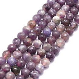 Natural Cherry Blossom Tourmaline Beads Strands, Round, 8~8.5mm, Hole: 1mm, about 48pcs/strand, 14.96''(38cm)