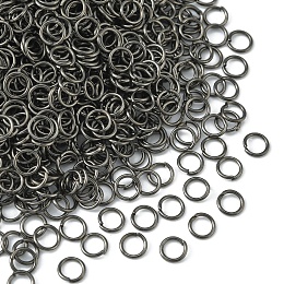 Honeyhandy Iron Open Jump Rings, Round Ring, Gunmetal, 21 Gauge, 5x0.7mm, Inner Diameter: 3.6mm