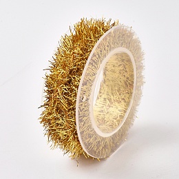 Honeyhandy Shiny Tinsel Hanging Garland, For Xmas/Wedding/Birthday Party Decoration, Gold, 65mm, about 2m/roll