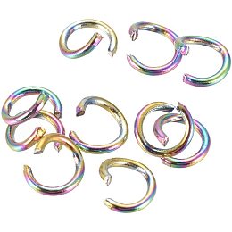 CHGCRAFT 100pcs Stainless Steel Jump Rings Vacuum Plating Jump Rings Open Rings for Women Stainless Steel Hypoallergenic