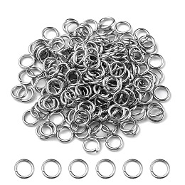 Honeyhandy 304 Stainless Steel Jump Rings, Open Jump Rings, Round Ring, Stainless Steel Color, 5x0.8mm, 20 Gauge, Inner Diameter: 3.4mm