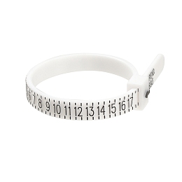 Honeyhandy Ring Sizer, US Official American Finger Measure, Finger Gauge Measuring Belt for Men and Womens Sizes, White, 11.5x0.5x0.15cm