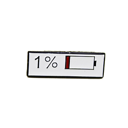 Honeyhandy Rectangle with Word 1% Enamel Pin, Electrophoresis Black Plated Alloy Badge for Backpack Clothes, Dark Red, 20x7mm