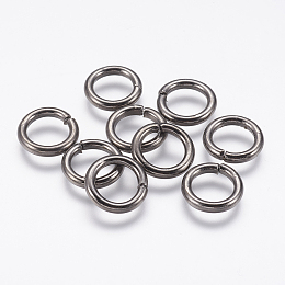 Honeyhandy Iron Open Jump Rings, Gunmetal, 12 Gauge, 12x2mm, Inner Diameter: 8mm