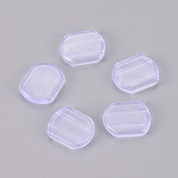 Honeyhandy Comfort Silicone Earring Pads, Clip Earring Cushions, for Clip-on Earrings, Clear, 14x12x3mm, Hole: 10x1.2mm