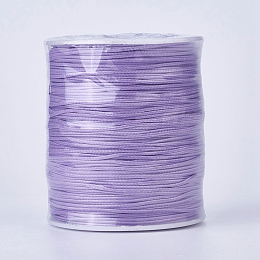 Honeyhandy Korean Waxed Polyester Cords, Lilac, 1mm, about 200yards/roll(600 feet/roll)