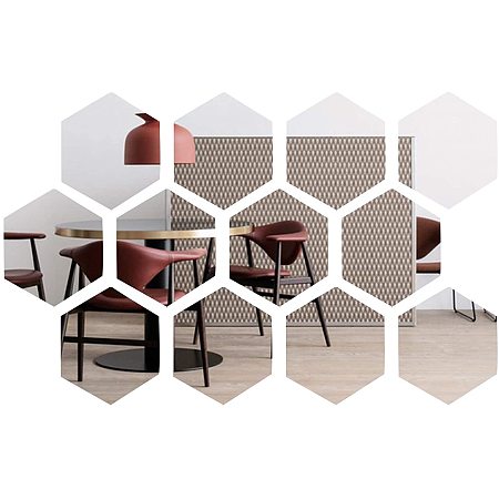 12PCS Acrylic Mirror Wall Stickers Self Adhesive Removable Hexagonal  Decorative Mirror Sheet For Home Living Room Bedroom Decor 