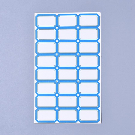 Waterproof Sticker Labels, Adhesive Stickers, Rectangle, Blue, 20.5x12cm, Tags: 3.8x2.5cm, 68~70sheets/bag