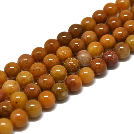 Arricraft Natural Jade Beads Strands, Round, 8mm, Hole: 0.8mm, about 51pcs/strand, 15.75''(40cm)