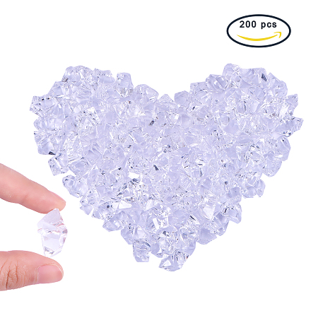 BENECREAT Clear 25x18mm Acrylic Beads Ice Rock Crystals Treasure Gems for Jewelry Making, about 200pcs/bag