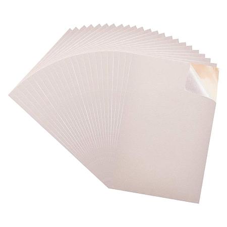 BENECREAT 40PCS Velvet (Ivory) Fabric Sticky Back Adhesive Back Sheets, A4 Sheet (8.27
