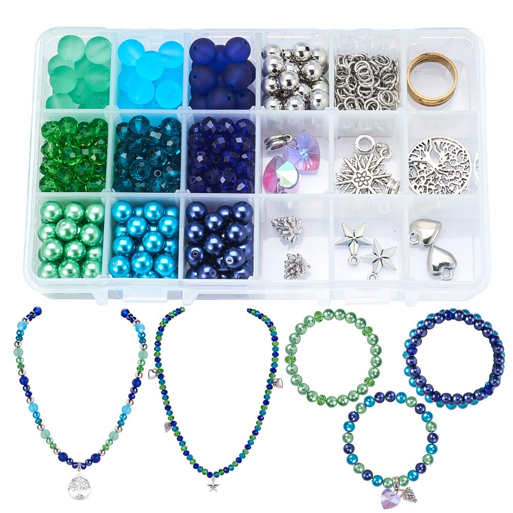 SUNNYCLUE 1 Box DIY 6 Pairs Mixed Vintage Filigree Dangle Earrings Cone Bead Caps Earring Making Starter Kit Exclusive jewellery Kit for Women Girls Beginners