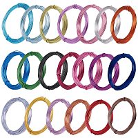 PandaHall Elite 20 Rolls 18 Gauge Aluminum Wire, 10m(10.9 Yards)/Roll 1mm Flexible Metal Artistic Floral DIY Jewelry Craft Beading Wire for Jewelry Making, 20 Colors