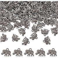 Arricraft 100 Pcs Elephant Charm Beads, Tibetan Style Alloy Animal Spacers Bead for Bracelets Necklace Anklets Jewelry Making- Gunmetal