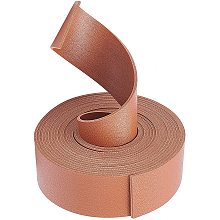 GORGECRAFT Flat Cord Leather Straps Strips 1.18" Wide DIY Leather Strap 118" Long for Clothing Jewelry Wrapping Arts Craft Projects (Coffee)