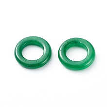 Honeyhandy Natural Myanmar Jade/Burmese Jade Beads, Dyed, Ring, 15x3mm, Inner Diameter: 9mm