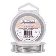 BENECREAT 240-Feet 0.015inch (0.38mm) 7-Strand Bead String Wire Nylon Coated Stainless Steel Wire for Necklace Bracelet Beading Craft Work