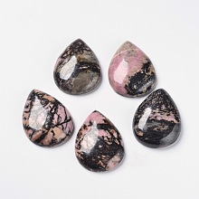 Honeyhandy Natural Rhodonite Cabochons, teardrop, 30x22x6~7mm