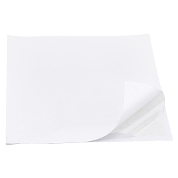 BENECREAT 20Sheet 25.3cm Square Double Sided Sticky Sheets White Self Adhesive Tape 0.2mm Sandwich Layer with Double Side Tape for Gift Wrapping Paper Craft Handmade Card