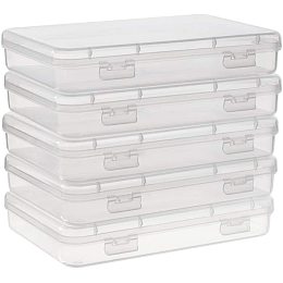 BENECREAT 18 PACK Rectangle Clear Plastic Bead Storage Containers
