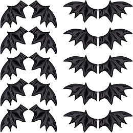 GORGECRAFT 2 Style 40PCS Leather Halloween Bat Wings DIY Crafts Bat Wing Spooky Bats Halloween Decorations for Hair Ornament & Costume Accessory (Black)