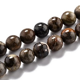 Honeyhandy Round Natural Ocean Agate/Ocean Jasper Beads Strands, 8mm, Hole: 1.2mm, about 46pcs/strand, 14.96''(38cm)