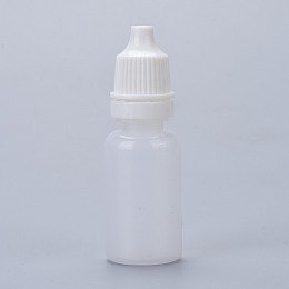 Honeyhandy Plastic Eye Dropper Bottles, Refillable Bottle with Caps, for Ear Drops, Essential Oils and Various Liquids, Clear, 6.1cm, Capacity: 10ml(0.34 fl. oz)