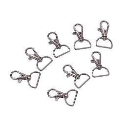 Honeyhandy Zinc Alloy Swivel Lobster Claw Clasps, Swivel Snap Hook, Gunmetal, 38x24mm, Hole: 8x20mm