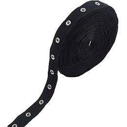 GORGECRAFT 10 Yards Snap Button Tape Trim Sewing Snaps Buttons Zipper Fastener Replacement with Metal Buttons for Sewing DIY, Black