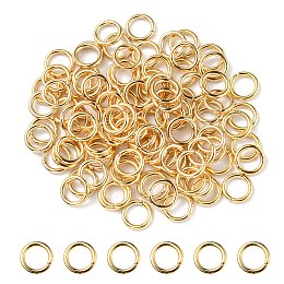 Honeyhandy 304 Stainless Steel Jump Rings, Open Jump Rings, Round Ring, Metal Connectors for DIY Jewelry Crafting and Keychain Accessories, Real 18K Gold Plated, 20 Gauge, 5x0.8mm, Inner Diameter: 3.4mm