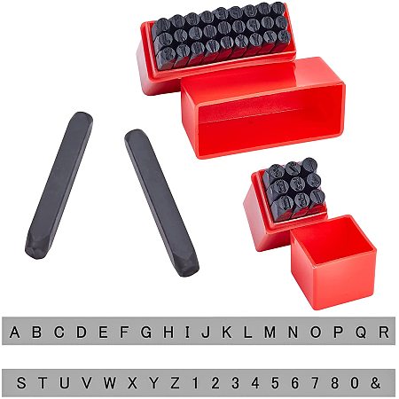 SUPERFINDINGS About 36pcs Black Number & Alphabet 7