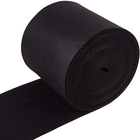 BENECREAT 19.5FTx5.5 Felt Fabric Craft Felt Fabric Roll Black Nonwoven Felt Roll for DIY Craft Patchwork Sewing, 3mm Thick