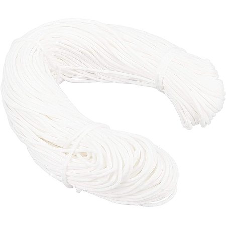 PH PandaHall 109 Yards Flexible Piping Filler Cord, 3mm White Piping Cord Soft Drawstring Replacement Rope for Drapery Pillow Upholstery Trimming Pants Jackets Coats Home Uses and DIY Jewelry Making