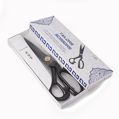 Honeyhandy German Steel Tailor Scissors, Sewing scissors, Black, Gunmetal, 235x80x10mm