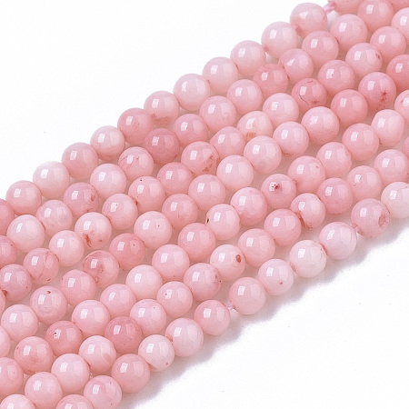 Sea Bamboo Coral(Imitation Coral) Beads Strands, Dyed, Round, Pink, 2mm, Hole: 0.5mm; about 189~216pcs/Strand, 15.39 inches~16.54 inches