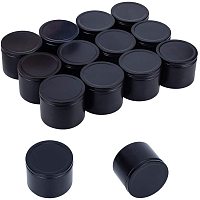 PH PandaHall 20 Pack 1.7oz Metal Tins Deep Solid Slip Top Round Tin Containers with Lids Metal Storage Tin Jars for Cosmetics, Party Favors and Gifts, Gunmetal