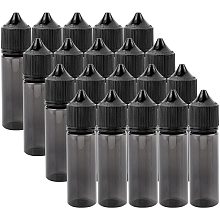 BENECREAT 50ml 20Pcs Black Applicator Bottles with Tip Cap Twist Top Applicator Bottle Squeezable Bottle with Screw Cap for Glue Liquid Oil