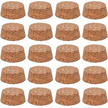 BENECREAT 20Pcs Wooden Tapered Cork Plugs, BurlyWood Soft Wood Corks for Wine Beer Bottle Crafts, 1.5inch in Diameter, 16mm Thick