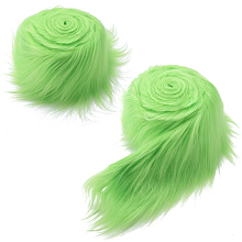 Artificial Wool Fabric for Christmas, Festive & Party Decoraions, Light Green, 1500x100x1.5mm