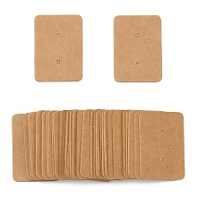 Honeyhandy Kraft Paper Jewelry Earring Display Cards, Rectangle, Sienna, 35x25x0.5mm