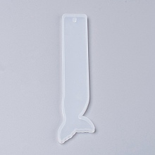 Honeyhandy Silicone Bookmark Molds, Resin Casting Molds, Fish Tail, White, 143x35x4.5mm, Inner Diameter: 140x33mm