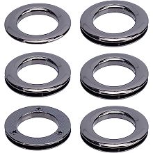 GORGECRAFT 1 Box 4Pcs 1 inch/25.5mm Eyelets Grommets Alloy Loop Snaps Bag Handle Connector Gunmetal Rings Screw-in Round Findings for DIY Sewing Clothes Leather Crafts Bags Replacement Hardware